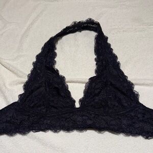 Free People Midnight Lace Halter Bralette